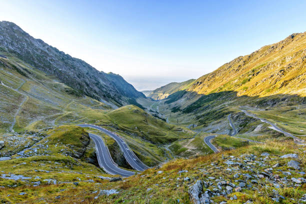 istock Daylight landscape view from top to winding road 1478450545