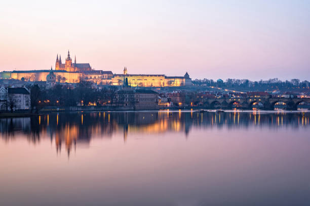 istock Prague Castle and Charles Bridge at sunset 1478452532