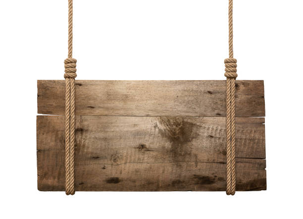 istock Wooden sign hanging on a rope 1478454385