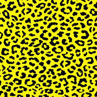 animal print. abstract yellow leopard spots seamless pattern. animal pattern. leopard print. good for fur, coat, fabric, wallpaper, fashion design, summer dress, textile, background.