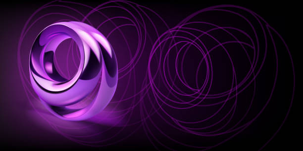 istock Abstract background with a figure of two metal rings 1478457968