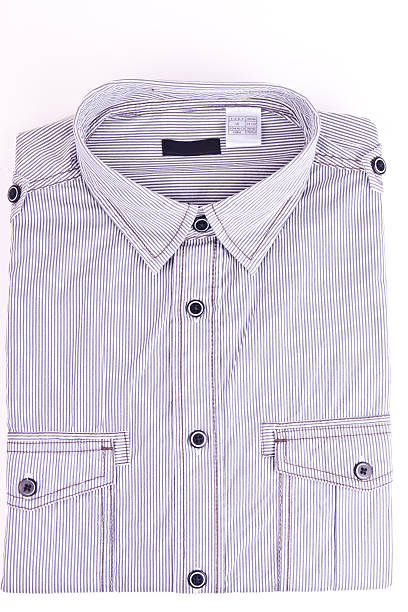 istock white shirt with black stripes 147845897