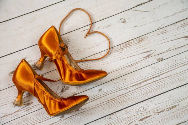 istock Dance shoes on wood background. 1478461167