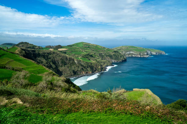 istock Green cliffs of Sao Miguel island. 1478477390
