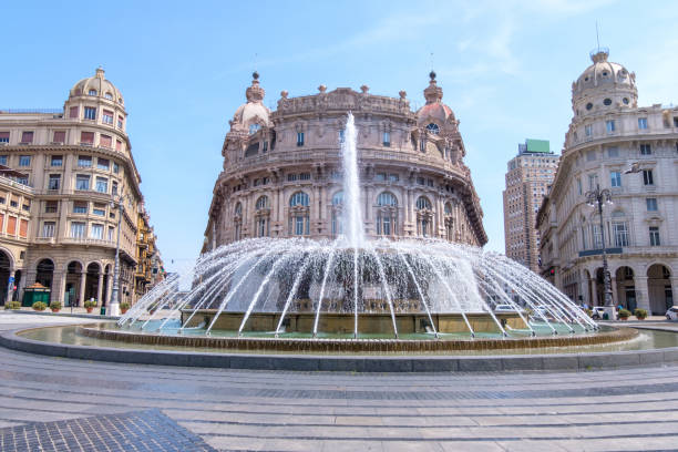 istock Piazza De Ferrari fountain with buildings 1478479023