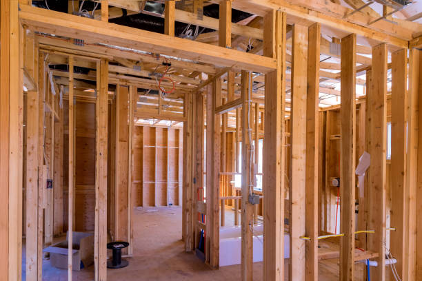 istock During the framing of a newly constructed home, it is imperative that all communication cables and plumbing are installed before plasterboard is applied. 1478481405