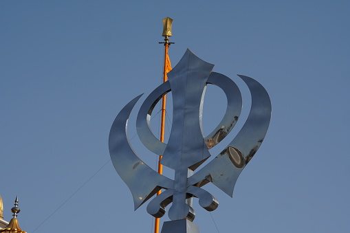 The Khanda the symbol of the Sikh faith which attained its current form around the 1930s