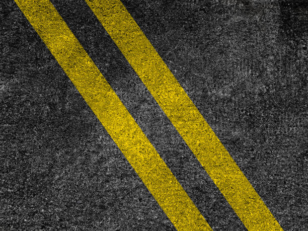 istock Asphalt road with double yellow lines 1478500241