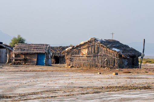 Village houses made of straw - Ovary Lagoon National Park