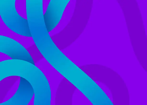 Vector illustration of Overlap Abstract Swirl Lines Modern Background