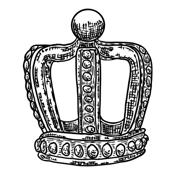 ilustrações, clipart, desenhos animados e ícones de coroa do estado, feita de ouro e coberta com pedras preciosas, como diamantes safiras esmeraldas e pérolas e rubis. coroa do estado imperial usada durante o serviço de coroação e declaração do rei. - st edwards crown