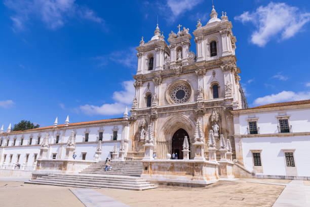 Europe, Portugal, Alcobaca. April 14, 2022. The Alcobaca Monastery, a UNESCO World Heritage Site.