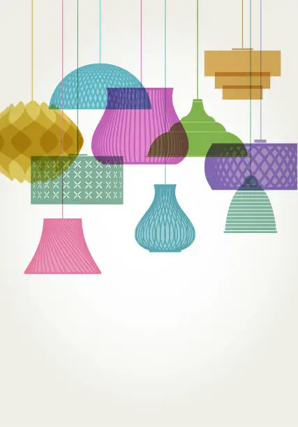 Vector illustration of Lamp or Light Shade designs