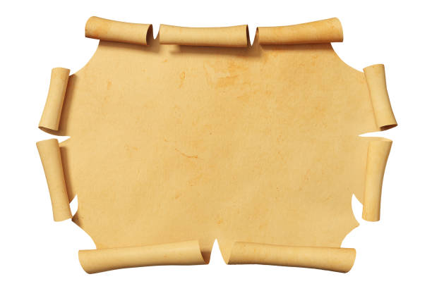 istock Vintage scroll or manuscript isolated on a white background. Clipping path included. 1478508918