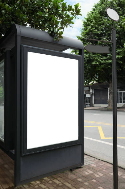istock Blank advertisement board on public transport stop 1478509537