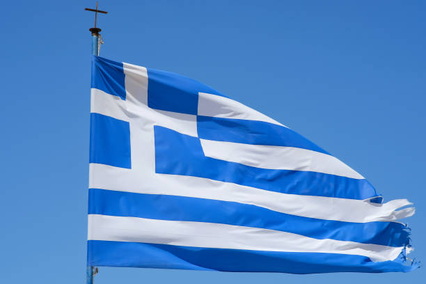 istock The Greek national flag 1478510052