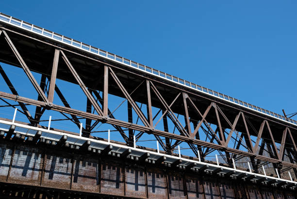 istock Abandoned railroad trestle converted for use in a public rail to trails corridor. 1478518573