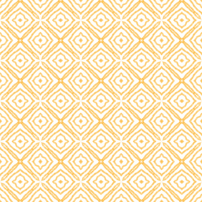 Chevron stripes design. Yellow symmetrical kaleidoscope background. Textile ready ravishing print, swimwear fabric, wallpaper, wrapping. Geometric chevron stripes pattern.