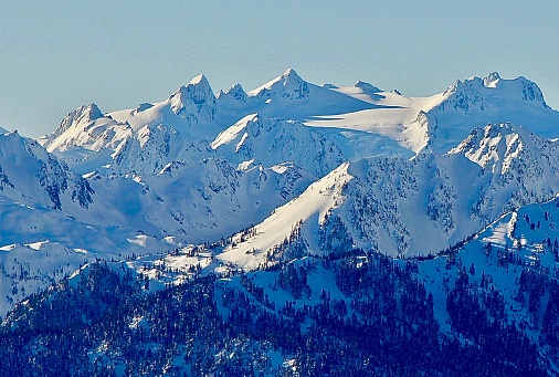 Mt. Carrie in the Olympic National Park in the winter