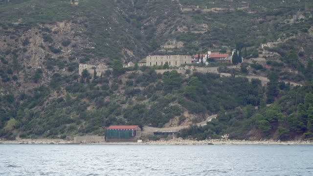 Abandoned Russian skete on Mount Athos in Greece
