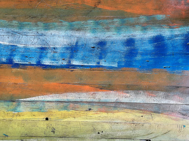 istock Vibrant Abstract Wood Painting with Multicolor Gradients and Brushwork 1478532200