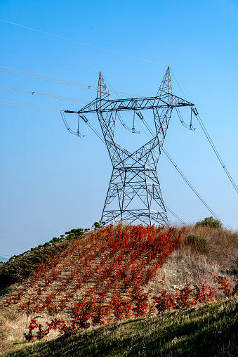 Energy transmission line, 380kV in Turkey.