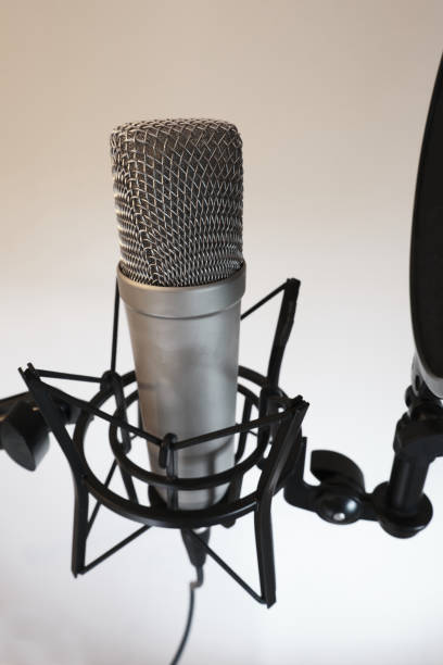 istock Vertical closeup of a studio microphone 1478532970