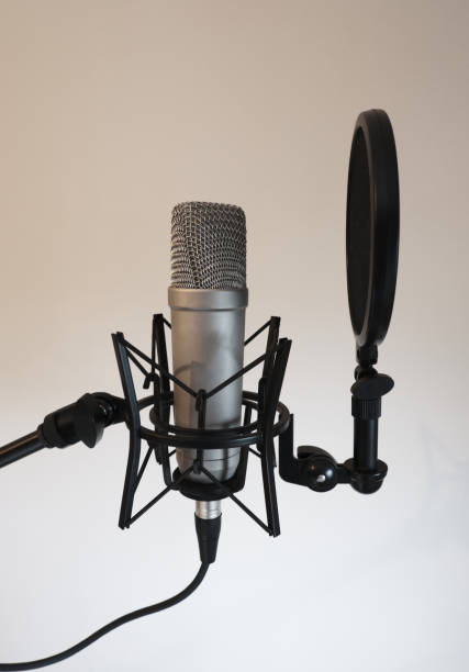 istock Vertical closeup of a studio microphone 1478533916