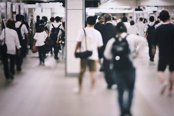 istock Pedestrian back view and morning commute 1478547184