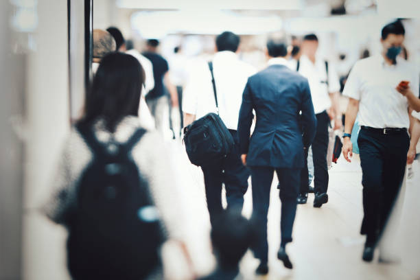 istock Pedestrian back view and morning commute 1478547189