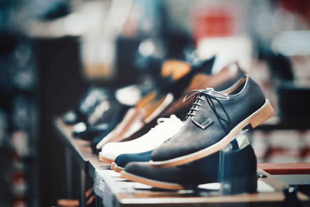 istock Business shoes displayed on the shelf 1478547217