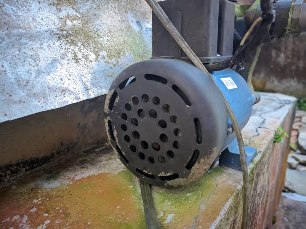 istock an old, rusty water machine, a water machine is used to make it easier for residents not to collect water directly from the well 1478551122