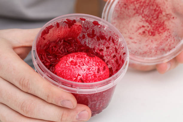 istock Easter egg colored with dye and rice grains. Unusual ways to decorate Easter eggs. 1478560047