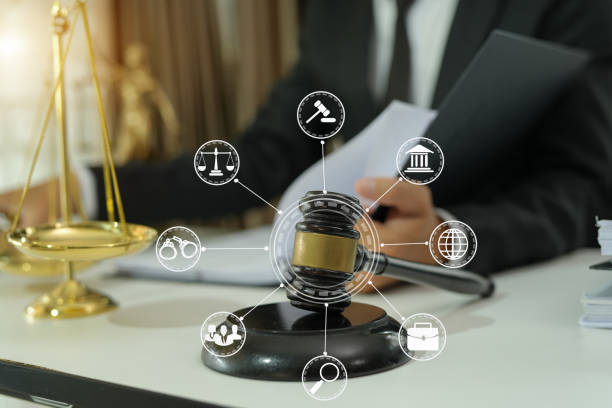 istock Lawyer sitting with team at office 1478569285