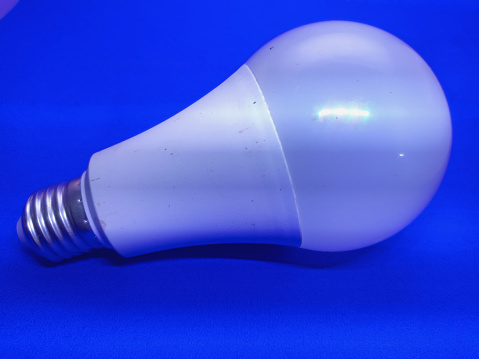electic led lamp white bulb isolated