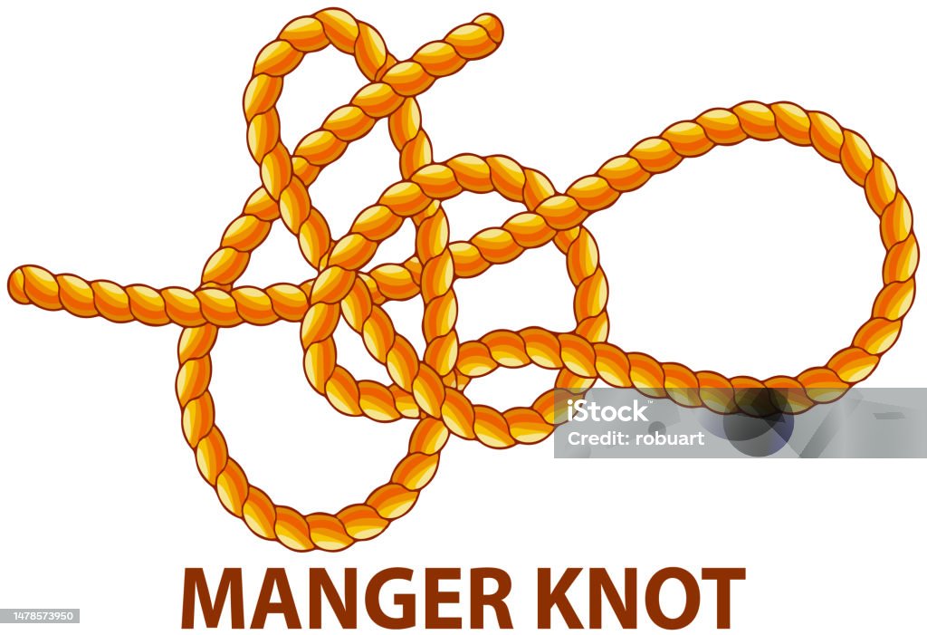 Yellow Nautical Rope Knot Interweaving Of Ropes Cables Tapes Or Other  Flexible Linear Materials Stock Illustration - Download Image Now - iStock