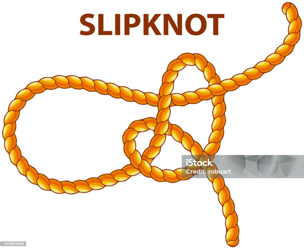 Slipknot Rope Clamp Slipknot Isolated On White Household Binding And Fastening Unit For ...