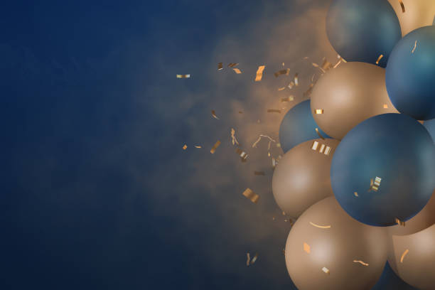 istock Balloon decor party on 3d illustration 1478581365