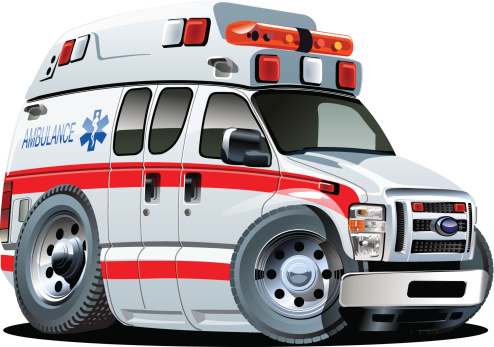 Cartoon Ambulance Car