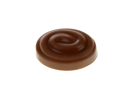 Chocolate on white background