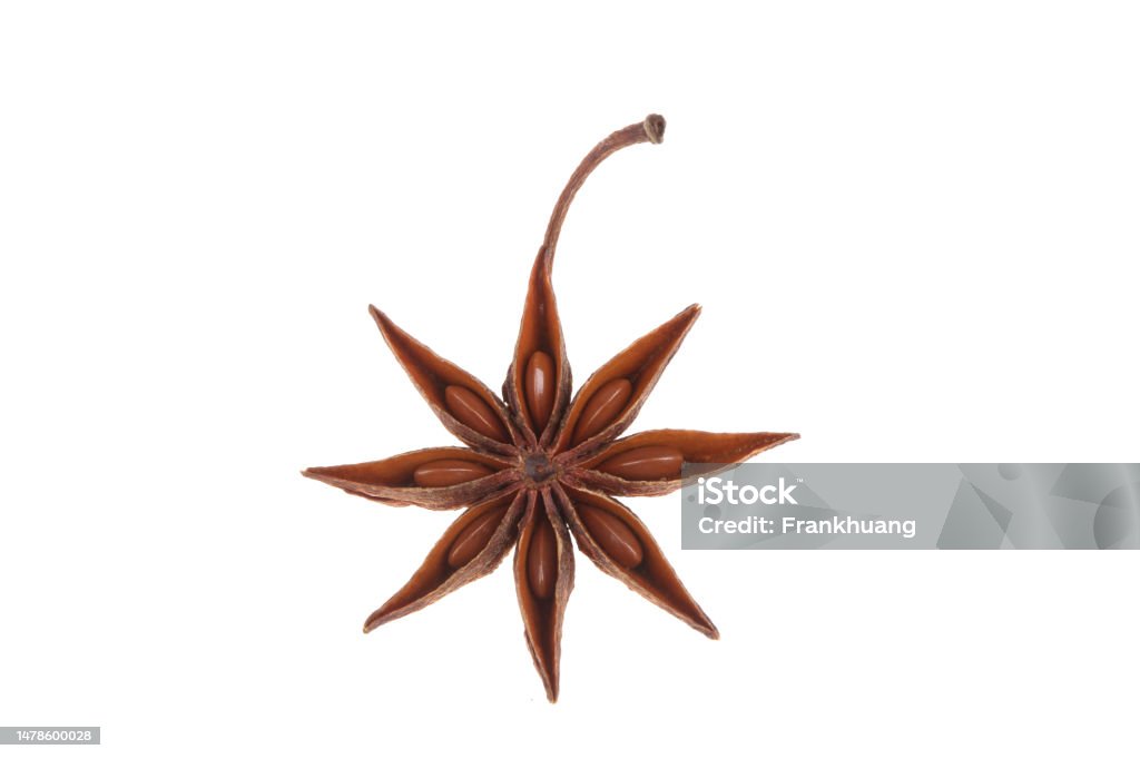 Anise on white background Anise Stock Photo