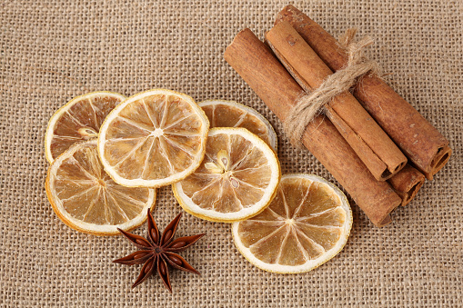 Anise cassia and dried lemon slice