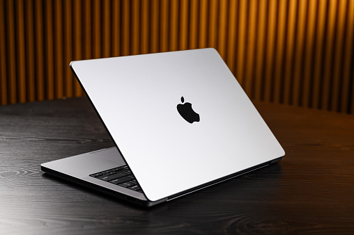 HCMC, Vietnam - Mar 2023. Macbook Pro 14 inches M2 for editorial use