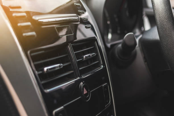 istock Soft focus. Car air conditioning system.Auto interior detail 1478622085