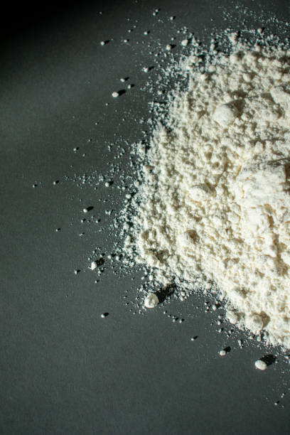 istock pile of Flour on a black background 1478622412