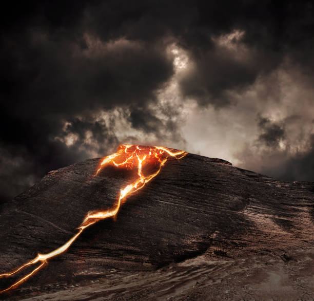 istock 3D rendering heat red cracked ground texture after eruption volcano 1478631994