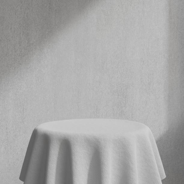 istock White silk fabric podium on grey Concrete background.Empty gray stand presentation on backdrop.Abstract and Geometric platform show cosmetic product.3D rendering,illustration 1478642599