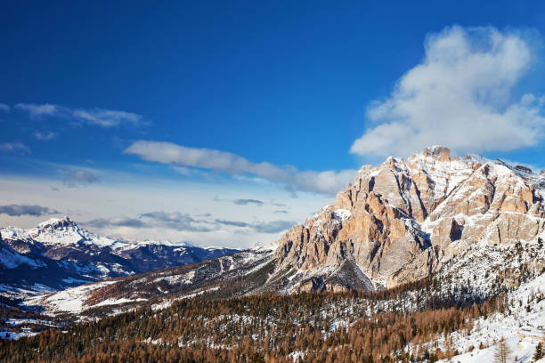 istock Dolomites mountains covered in snow in winter season 1478647740