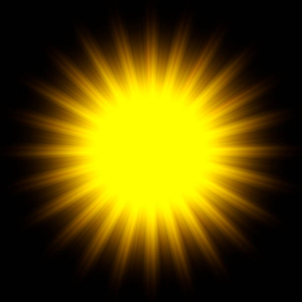 Abstract sun - Light beam - Yellow, golden yellow, orange, brown and black colors - Digitally generated image - High definition illustration (HD format) Abstract sun - Light beam - Yellow, golden yellow, orange and brown colors - Black background - Digitally generated image - Illustration black background hd stock illustrations