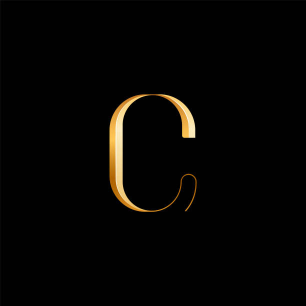 istock 3d Latin letter C serif alphabet, beautiful elegant golden font classic perfect for logotypes, wedding invitations, or fashion or perfume design, vector illustration 10EPS 1478658225